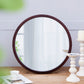 Circle Wall Mirror With Wooden Frame for Living Room