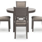 Wrenning - Dining Room Table Set (Set of 5) - Gray
