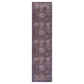 MAVAL Burgundy Washable Runner Rug 2'6'' x 10'