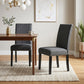 Biony Fabric Dining Chairs with Nailhead Trim, Set of 2