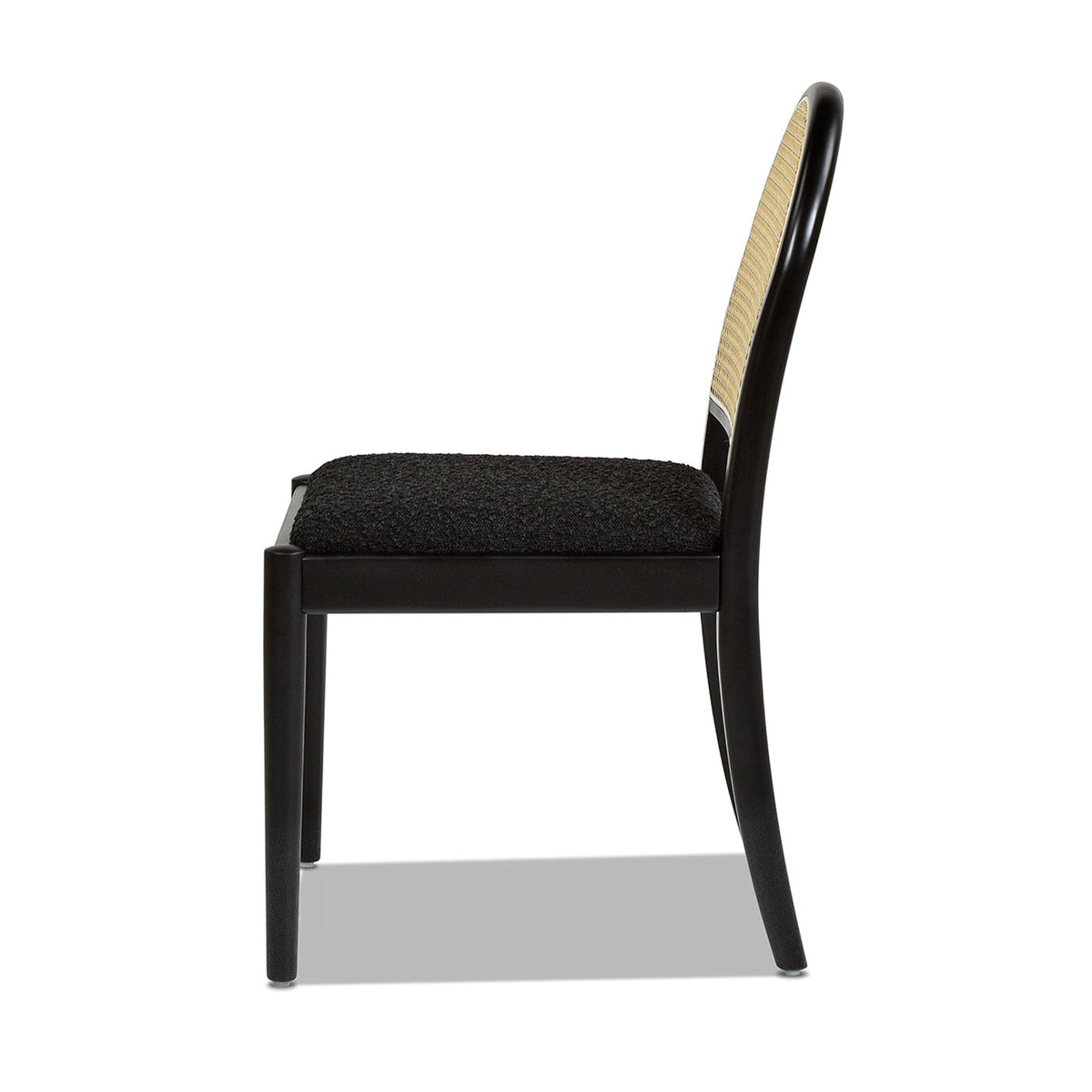 Panama 18.5" Curved Resin Cane Rattan Side Dining Chair Set of 2