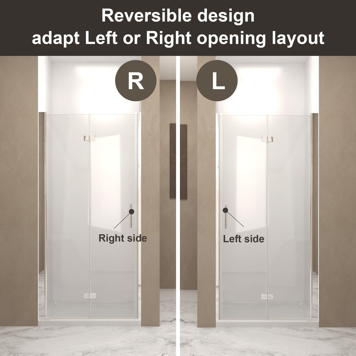 31-30"x 72" Bifold Shower Door