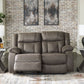 First Base - Reclining Loveseat - Gunmetal