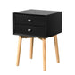 Mid-Century Modern Side Table with 2 Drawers