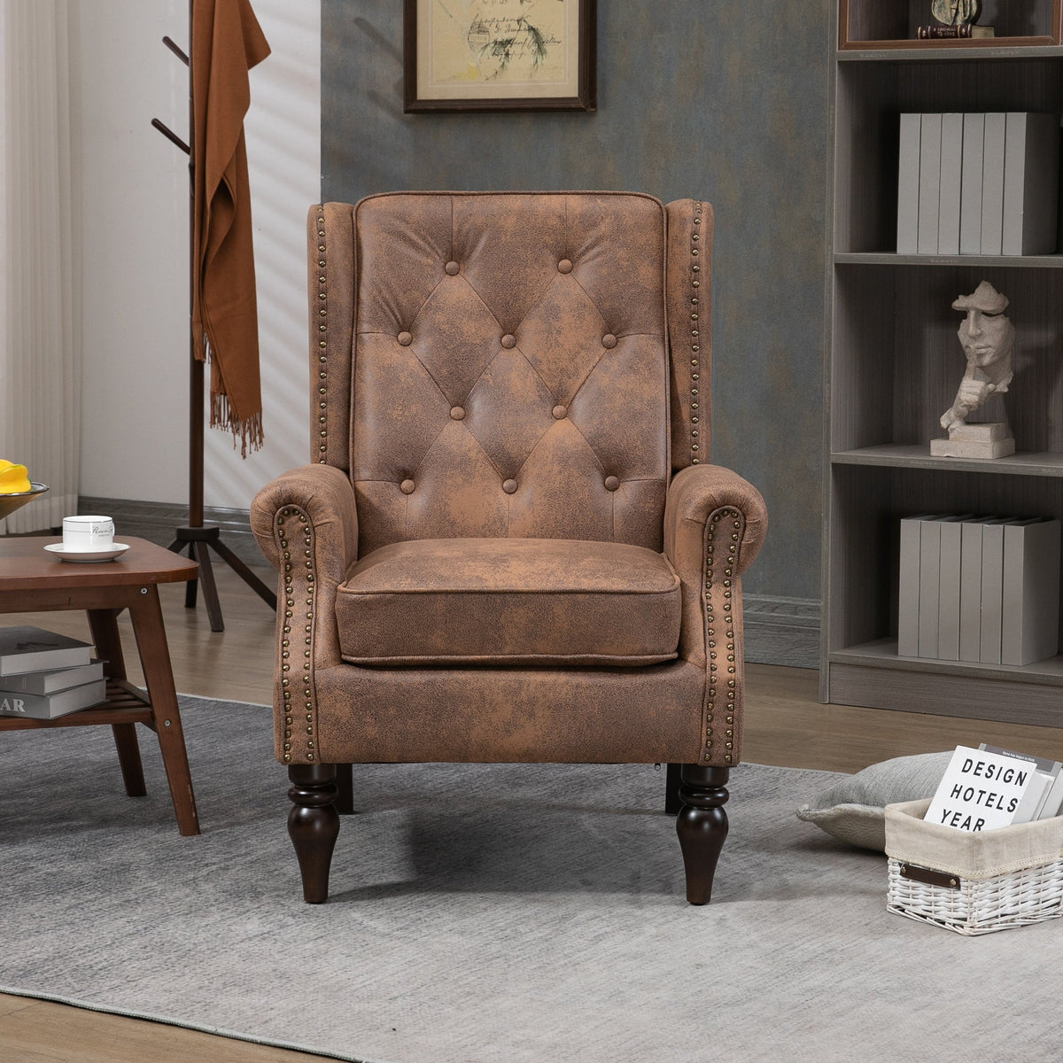 Wood Frame Armchair - Modern Accent Chair