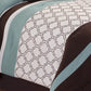 Tolbert 8 Pc Teal & Brown Geometric Embroidered Comforter Set
