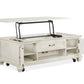 Newport - Lift Top Storage Cocktail Table (With Casters) - Alabaster