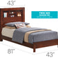 Transitional Cherry Twin Bed for Cozy Spaces