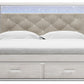Altyra - King Upholstered Storage Bed - White