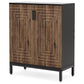 31.5 Inches Brown & Black Shoe Cabinet