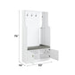 Buck II - Hall Tree - White High Gloss