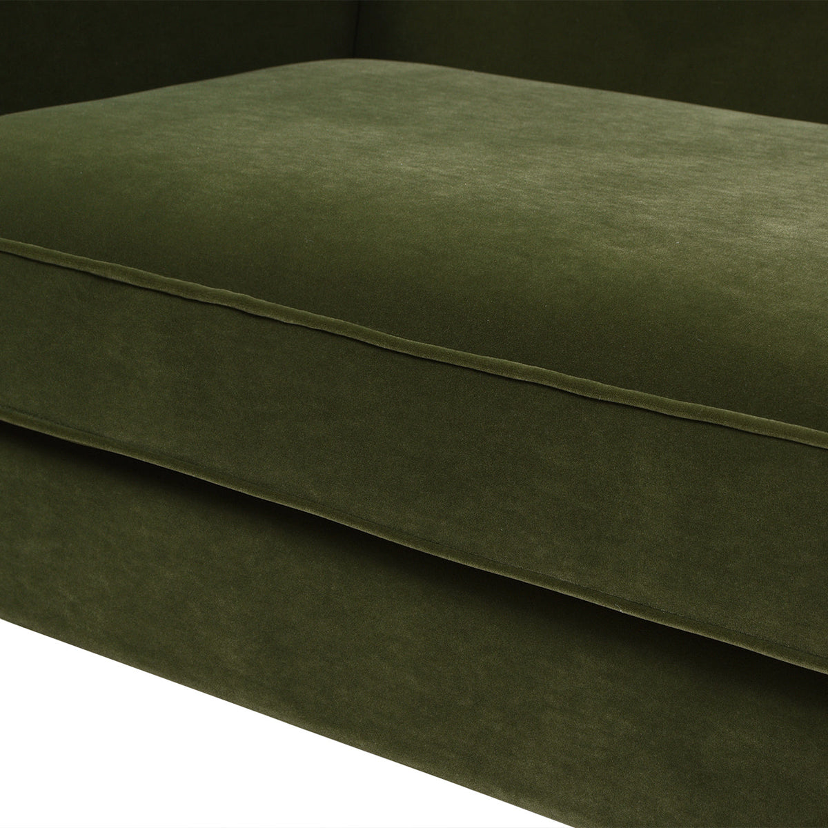 Elaine 77" Camel Back Small Space Sofa, Olive
