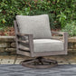 Hillside Barn - Swivel Lounge W/ Cushion - Gray / Brown