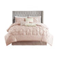 7 Piece Tufted Comforter Set Blush Cal King