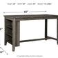 Caitbrook - Rectangular Dining Room Counter Table - Gray