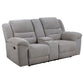 Gilson Chenille Upholstered Reclining Loveseat Grey - view 3