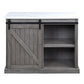 Gauri - Kitchen Island - Marble Top Top & Gray Oak