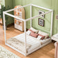 Queen Size Canopy Platform Bed with Support Legs