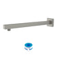 16" Wall Mounted Shower Arm with Flange, Brushed Nickel