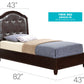 Charming Transitional Twin Bed in Cappuccino