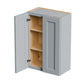 Gray Shaker Solid Wood Wall Cabinet