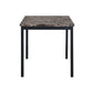 Furniture 5 Piece Metal Dinette Set with Faux Marble Top - Black