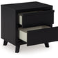 Danziar - Two Drawer Night Stand - Black