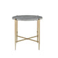 Tainte - End Table - Faux Marble Top & Champagne
