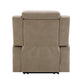 Lugo Camel Leather Aire Power Motion Recliner with Cup Holder