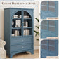 52.17"H Glass Door Display Case Storage Cabinet