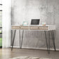 Taupe Desk with Metal Accents