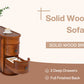 10.8" Solid Wood Narrow End Table with 2 Drawers