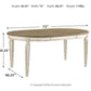 Realyn - Oval Dining Room Extension Table - Chipped White