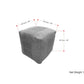Delilah 18 Inch Wide Square Pouf