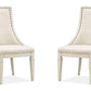 Newport - Dining Arm Chair With Upholstered Seat & Back (Set of 2) - Alabaster