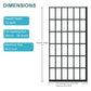 38" W x 72" H Frameless Fixed Shower Door