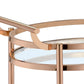 Lakelyn Clear Glass & Rose Gold Finish Serving Cart