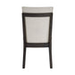 Brown Upholstered Dining Chairs, Set Of 2