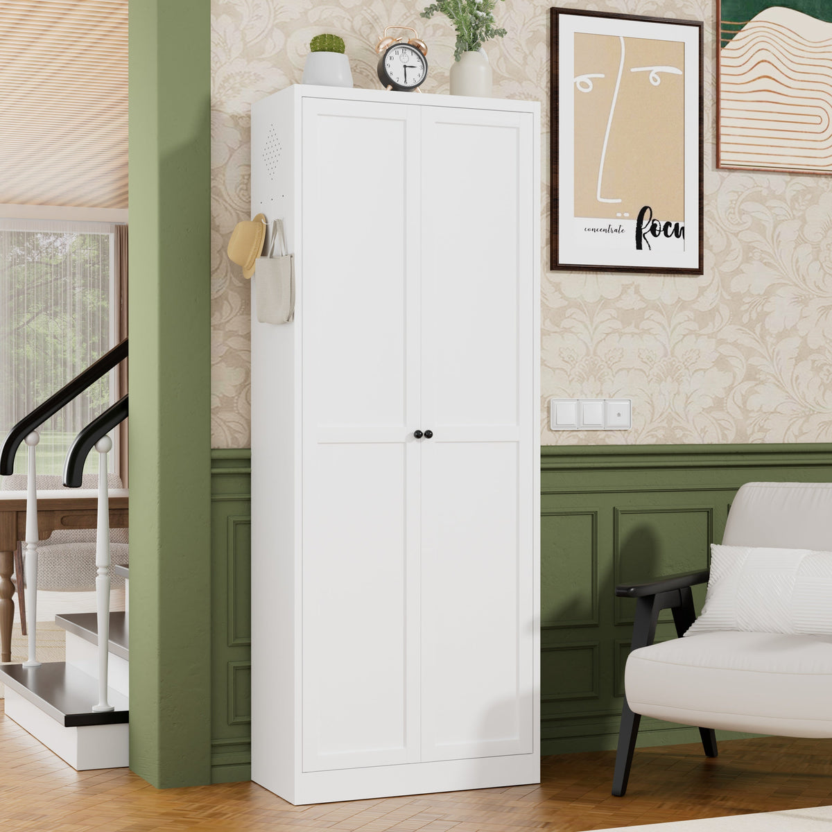 72" Metal Pantry Cabinet