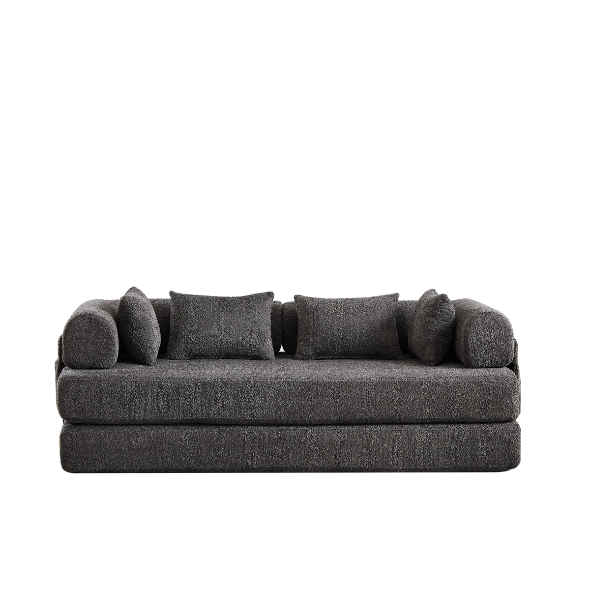 78.7-Inch Convertible Sleeper Sofa Bed with Cylindrical Pillow