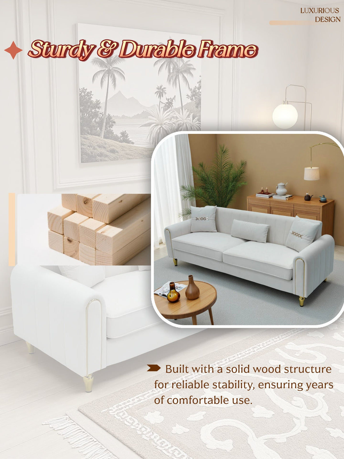 FX-P11-CW 3-Seater Sofa