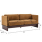77 in. Square Arm Modern 3 Seater Boucle Sofa