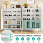 35.43 Inch White and Gold Shoe Cabinet