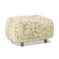 Enchante 24.5" New Zealand Sheepskin Rectangular Accent Ottoman