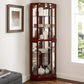6 Shelf Corner Curio Display Cabinet with Lights and Mirrors