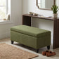 Storage Ottoman with Flip-Top Lid, Easy Assembly, Boucle Fabric & Rubber Wood Legs, Retro