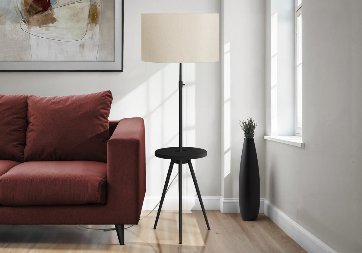 63" Floor Lamp with Table Shelf