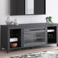 Cayberry - TV Stand With Fireplace - Black