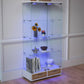 Modern Glass Display Cabinet with Large Drawers