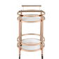 Lakelyn Clear Glass & Rose Serving Cart